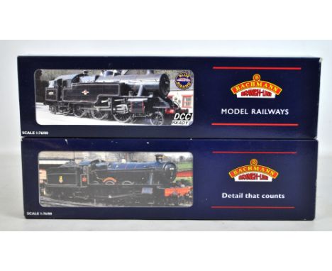 BACHMANN BRANCH-LINE; two 00 gauge steam locomotives, 31-777 Modified Hall 6962 'Soughton Hall' GW lined green and 32-877 Fai