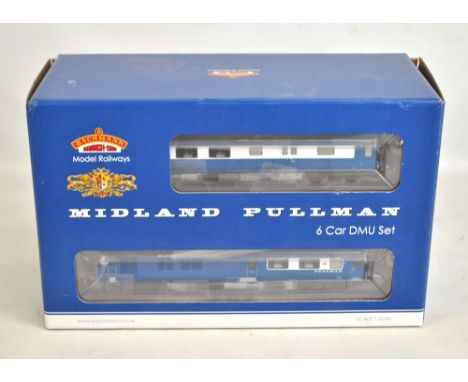 BACHMANN BRANCH-LINE; a 00 gauge 31-255 DC Midland Pullman six car Nanking Blue DMU set, boxed. CONDITION REPORT: Light wear 