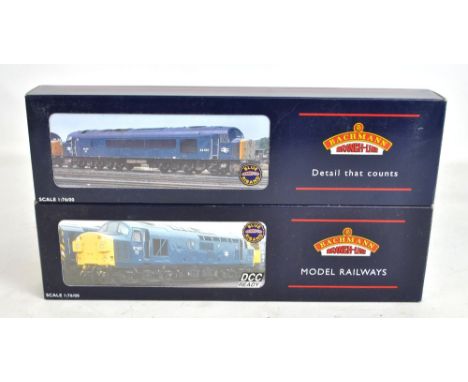 BACHMANN BRANCH-LINE; two 00 gauge diesel locomotives, 32-650 Class 44 DI 'Scafell Pike' BR green and 32-776 Class 37/0 BR gr