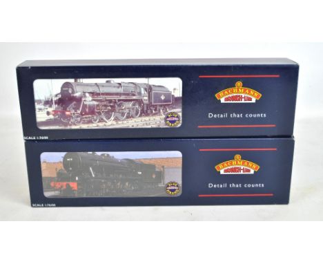 BACHMANN BRANCH-LINE; two 00 gauge steam locomotives, 32-256 WD 2-8-0 Austerity 90566 BR black L/Crest and 32-502 Standard Cl