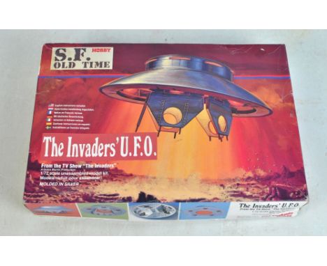 A boxed Tsukuda Hobby The Invaders' U.F.O (From the TV Show "The Invaders'') 1/72 scale plastic model kit, in unopened shrink