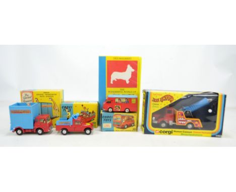 CORGI; four boxed circus models comprising 503 'Circus Giraffe Transporter With Giraffes' (one giraffe present), 487 'Chipper