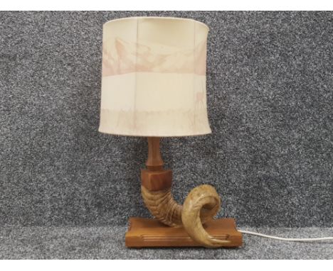 Rams horn table lamp by Ciotach crafts