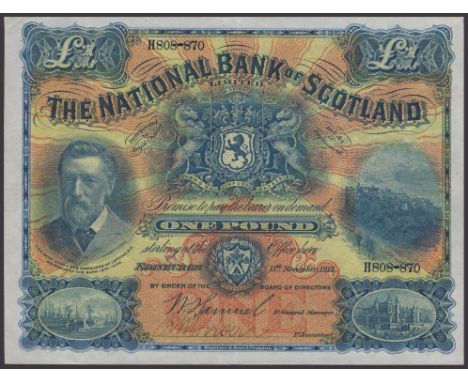National Bank of Scotland Limited, £1, 11 November 1915, serial number H808-870, Samuel and one other manuscript signature, e