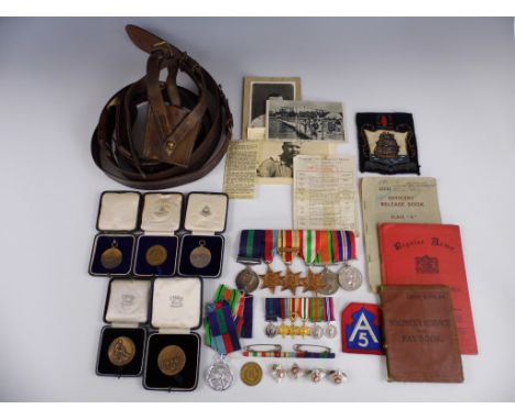 A General Service and Second World War campaign medal group, comprising George VI GSM with Palestine clasp to 7583295 Cpl K H