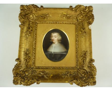 (18th Century) La Duchesse de Longueville, sensitive head and shoulders portrait, the sitter holding the gaze of the viewer, 