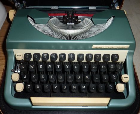 Cased Imperial Good Companion typewriter  