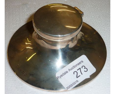Silver capstan inkwell with ceramic liner