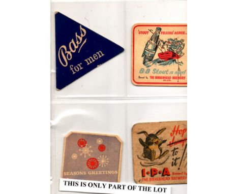 Beer mat collection in box file album x 88, vintage 1960’s era