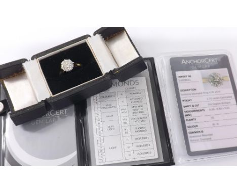 Fine quality and impressive 18k large solitaire diamond ring, old English brilliant-cut, estimated 2.70ct, clarity VS, colour