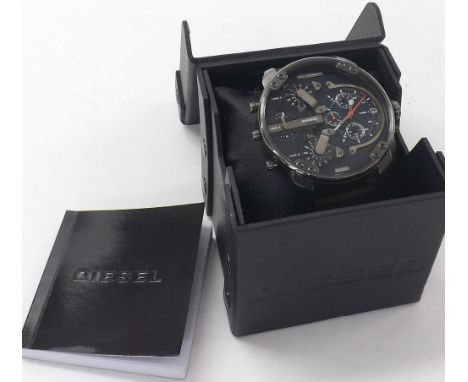 Deisel 'Only The Brave' stainless steel gentleman's wristwatch, ref. DZ7314, quartz, 57mm - **Diesel box, instruction and war