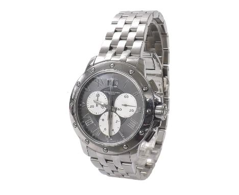 Raymond Weil Tango chronograph stainless steel gentleman's bracelet watch, ref. 4899, grey dial with Roman numerals, date ape