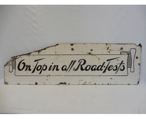 A Pratt's 'On Top in all Road Tests' rectangular enamel sign, 61 x 18".