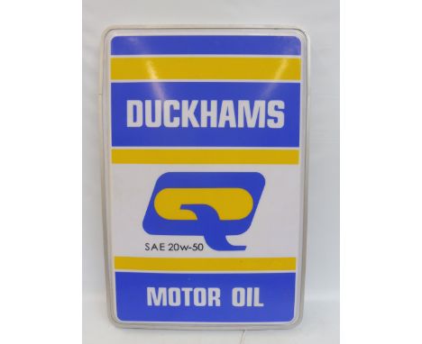 A Duckhams Motor Oil rectangular light box, 23 1/2 x 35 1/2".