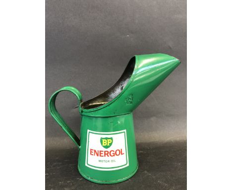 A BP Energol half pint motor oil jug.