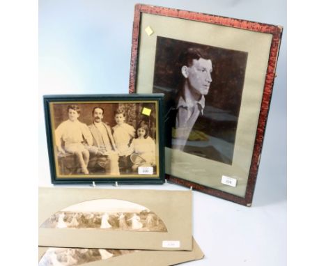 A late 19th century photograph of Alfred Sassoon and his three sons, a photograph of Mrs Mary Thornycroft (Siegfried's matern