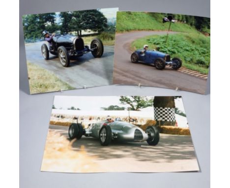 A collection of vintage hill climb, and other programmes and race day photographs