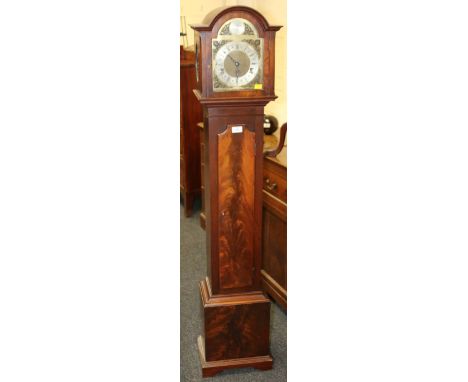 Pownall and Son, Liverpool, an Edwardian mahogany granddaughter clock, the eight day Westminster gong striking moved faced by