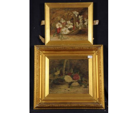 JULIET KNOWLES (fl. 1883 - 1901) Two framed, signed, oils on canvas, one dated 1884, the other 1886, both showing still life 