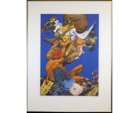 Mark Spencer "Heart of Darkness" Lithograph. Signed lower right. Titled lower middle. "Color Trial Proof II" lower left. Sigh