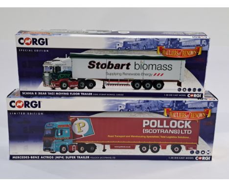 Corgi a boxed group to include CC13756 Scania R (rear tag) Moving Floor Trailer and other. Conditions appear Excellent Plus i