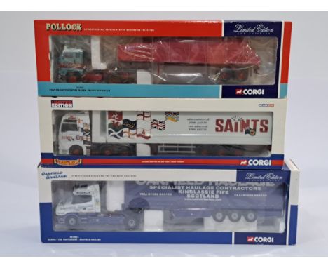 Corgi&nbsp;a boxed&nbsp; trio of 1/50 scale trucks to include CC12811, CC13107 and CC13406. Conditions generally appear Excel