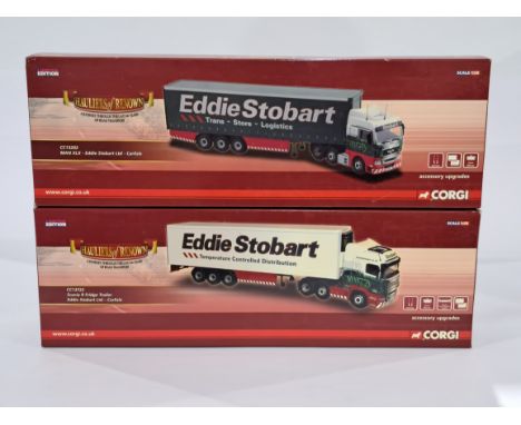 Corgi &ldquo;Hauliers of Renown&rdquo; a boxed 1/50 scale pair to include, CC13722 Scania R Fridge Trailer "Eddie Stobart" an