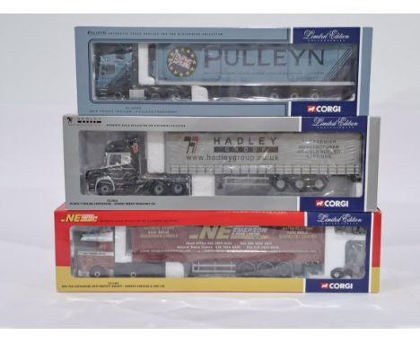 Corgi&nbsp;a boxed trio of 1/50 scale trucks to include CC12005, CC12812 and CC13404. Conditions generally appear Excellent P