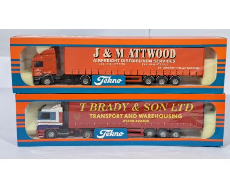 Tekno a pair of 1/50 scale trucks to include No. 75 and 59. Conditions generally appear Near Mint in generally Good boxes. Se