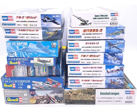 Revell &amp; Hobby Boss, a boxed group of mixed scale military plastic kits. Conditions although not checked for completeness