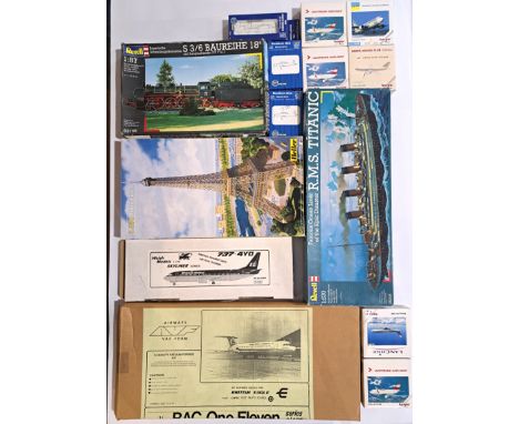 Heller, Herpa Wings, Revell, AVF Airways, Welsh Models (Vac Form) and similar, a boxed group of mixed scale military &amp; Ci