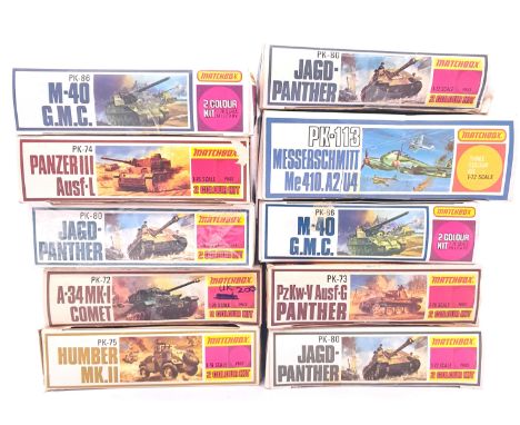 Matchbox 1:72 &amp; 1:76 scale Military Kits, a boxed group. Conditions although not checked for completeness appear Good in 