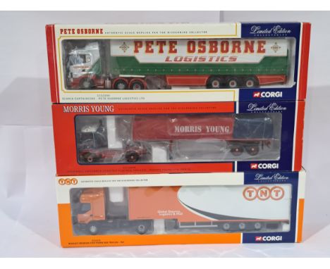 Corgi&nbsp;a boxed trio of 1/50 scale trucks to include CC12209, CC12609 and CC12111. Conditions generally appear Excellent P