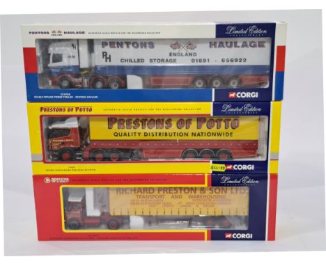 Corgi&nbsp;a boxed trio of 1/50 scale trucks to include CC76404, CC12505 and CC12918. Conditions generally appear Excellent P