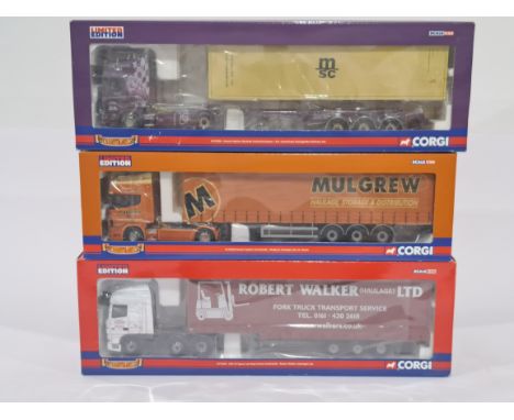 Corgi &ldquo;Hauliers of Renown&rdquo; a boxed trio of 1/50 scale trucks to include CC13226, CC12926 and CC12930. Conditions 