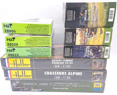 Zveda, Heller, HAT and similar a boxed 1:72 scale plastic soldier/Wargaming group to include Heller "Chasseurs Alpins", Helle