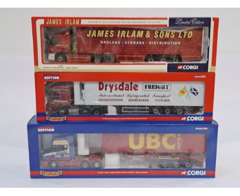 Corgi&nbsp;a boxed&nbsp; trio of 1/50 scale trucks to include CC12816, CC13606 and CC75606. Conditions generally appear Excel