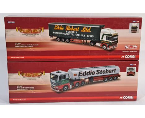 Corgi &ldquo;Hauliers of Renown&rdquo; a boxed 1/50 scale pair to include, CC15403 Seddon Atkinson Strato Curtainside "Eddie 