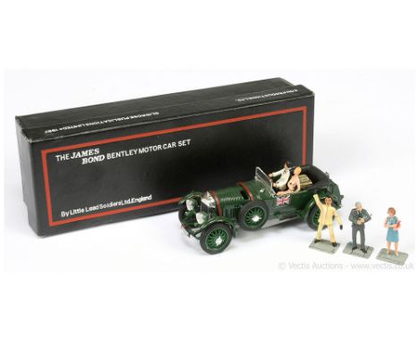 Little Lead Soldiers "James Bond" vintage Bentley Motor Car set to include Brumm vintage Bentley finished in green including 