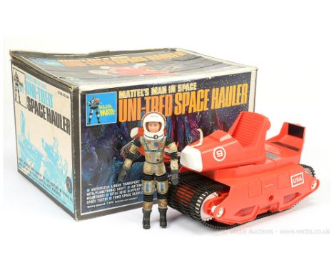 Mattel 6346 "Major Matt Mason" - Uni-Tread Hauler - finished in red, white with black rubber tracks - overall condition appea