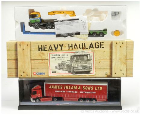 Corgi (1/50th scale) Heavy Haulage CC12210 Scania Low Loader with Thames Trader empty outer carded box which is Excellent; "M