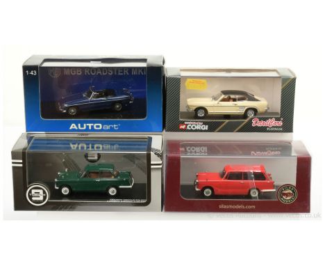 A group of (1/43rd scale) to include Corgi (Detail Cars) 304 Ford Capri 300E Mark I; Tripe 9 Triumph Herald Saloon - green (L