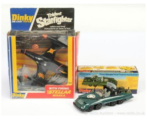 Dinky 362 "Trident Star Fighter" - black, orange including side missiles - Mint in a Good (slightly grubby) window box and 60