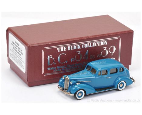 Brooklin Models BC013 Buick 1936 Special 4-door Trunk Sedan - finished in Trouville blue, whitewall tyres - Mint including pr