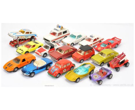 Corgi Whizzwheels a unboxed group to include Toyota 2000GT; Volkswagen Saloon "Flower Power" Mercedes C111; Morris Marina; Fo