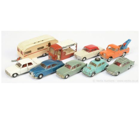 Triang Spot-on unboxed group to include Volkswagen Saloon (Beetle) Rally Car - turquoise; Vauxhall Cresta - two-tone red incl