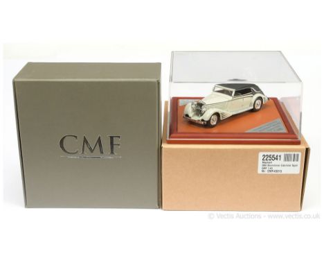 CMF (1/43rd scale) Maybach Zeppelin 1934 Cabriolet - finished in greenish grey, black hood, chrome trim (Ltd 245/300 - Mint i