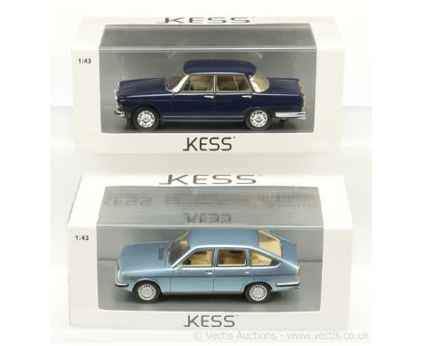 Kess (1/43rd scale) a pair (1) Lancia Beta Berlina 2000 1978 - light metallic blue, beige interior and (2) Alfa Romeo 2600 Be