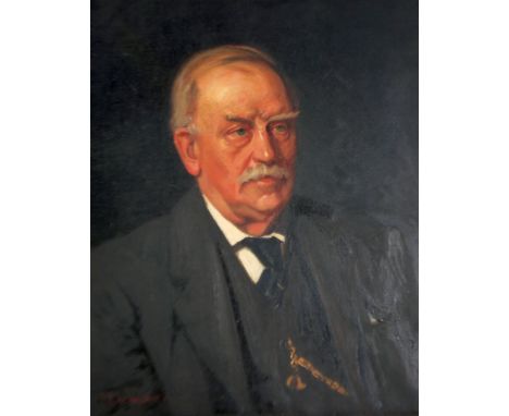 FRED BALSHAW (1860-1936) OIL ON CANVAS Portrait of a Gentleman Signed  20 1/2" x 16" (52cm x 40.6cm) 