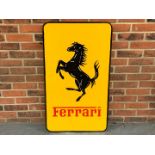 Large Ferrari Cast Aluminum Sign